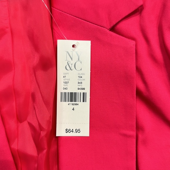 NEW-Woman 7th Avenue Suiting Collection NewYork &Company,Pink,Suit Jacket/Blazer - Picture 3 of 9
